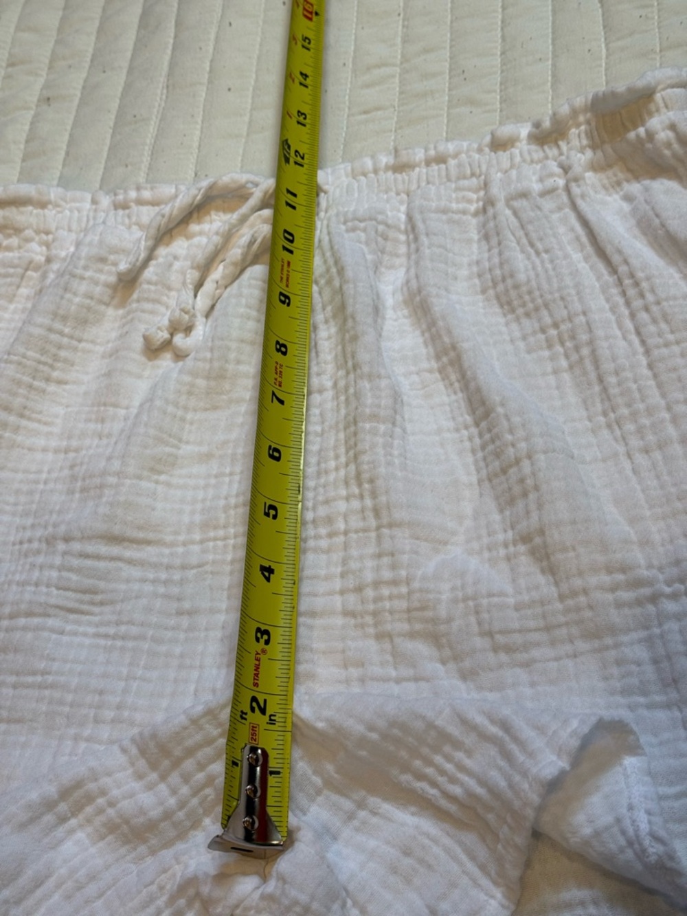 Kona Sol Pull-On Cover Up Shorts Women’s Small Elastic Waist White Linen - Picture 6 of 7
